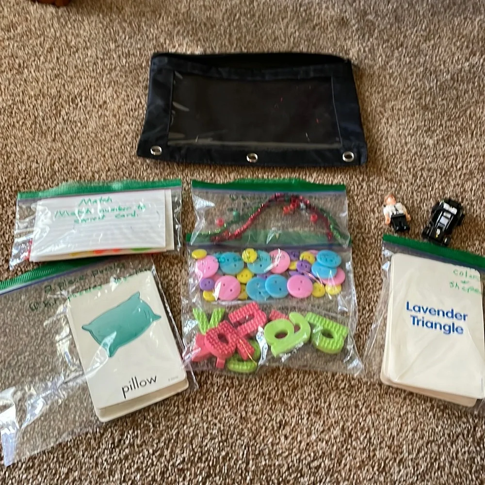 Toddler Busy Bag for restaurants and Doctors offices